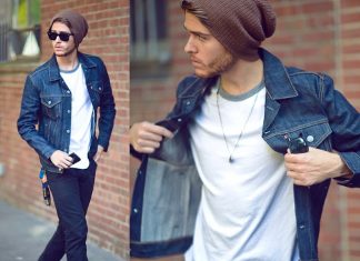 Thời trang nam đa dạng cùng áo khoác jeans nam áo thun trắng kết hợp với ao jeans nam cá tính