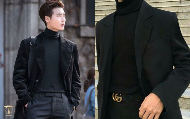 Áo len cổ lọ nam kết hợp với áo khoác ngoài Áo len cổ lọ nam kết hợp với áo khoác ngoài