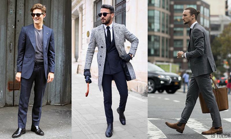 Phối giày boot nam với bộ suit Phối giày boot nam với bộ suit