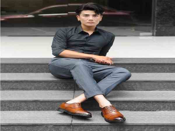 Giày da kết hợp với quần âu Giày da kết hợp với quần âu