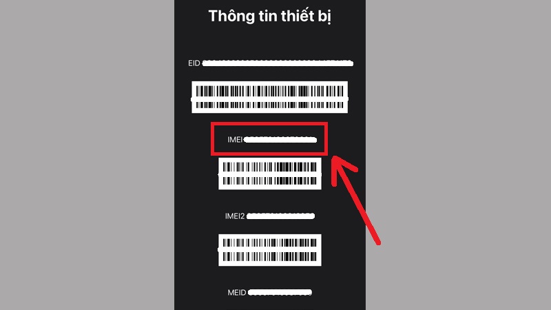 Ngoài ra, bạn có thể gọi *#06# để hiển thị số IMEI ngay trên màn hình.
