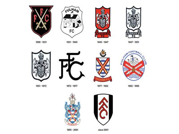 Sự thay đổi logo Fulham qua các thời kỳ