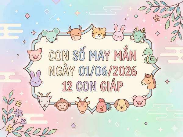 Phân tích con số may mắn 12 con giáp ngày 01/06/2026