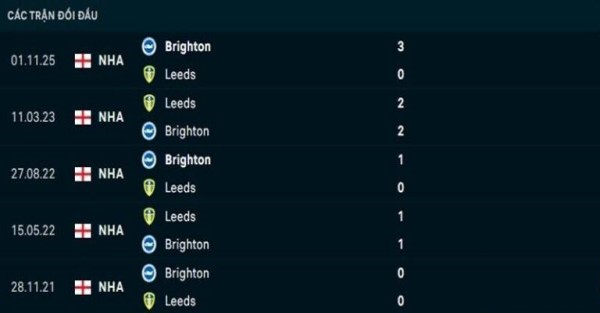 Đội hình dự kiến Leeds United vs Brighton
